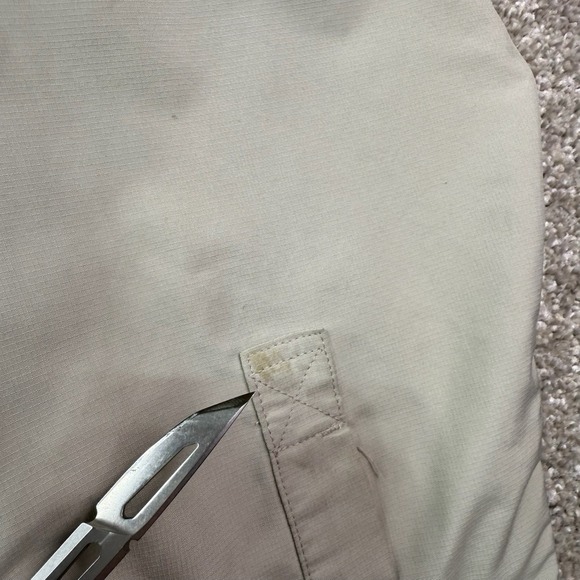 Simms Button Up Shirt Men XL Beige Long‎ Sleeve Fishing Gore Creek Fly Fisherman - Picture 13 of 16